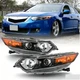 FIT 2009 2010 2011 2012 2013 2014 Acura TSX Xenon HID Black Headlights 09-14