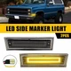 2x Amber LED Front Side Marker Lights For Chevrolet GMC K5 Suburban Smoked Lens