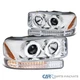 Fits 99-06 GMC Sierra LED DRL Projector Headlights+LED Sequential Bumper Lights