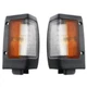 Corner Light Set For 1990-1994 Nissan D21 Left and Right Side With Black Trim