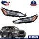 For 2021 2022 2023 Nissan Rogue Black LED Headlights Healamps Pair Left+Right