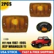 2PCS For Jeep Wrangler YJ 87-95 Front Side Marker Light Smoke Housing 56001424