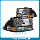 Headlights Black/Amber Side Turn Corner Headlamp for 97-04 Dodge Dakota/Durango