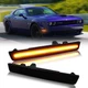 LED Side Marker Lights Front Bumper Amber Parking Signal Lamps for Dodge Challen