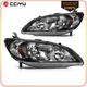 2Pcs Pair Headlight Assembly For 2004-2005 Honda Civic Coupe 2-Door/Sedan 4-Door