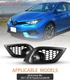 1 Pair Fog Lights For 2016 Scion iM/2017-2018 Toyota Corolla iM Clear Lens Lamps