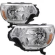 For 2012-2015 Toyota Tacoma Pickup Chrome Headlights Assembly Headlamps 12-15