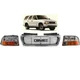 Grille Assembly and Headlight Kit For 98-04 GMC Sonoma 98-01 Jimmy Chrome Shell Grille Assembly and Headlight Kit For 98-04 GMC Sonoma 98-01 Jimmy Chrome Shell