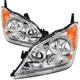 2pcs/Pair Chrome Headlights Headlamps For 2005-2007 Honda Odyssey Van 4 & 5-Dr