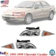 Front Headlights + Corner Lamps Left & Right Side For 1995-99 Chevrolet Cavalier