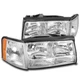 FOR 97-99 CADILLAC DEVILLAC REPLACEMENT HEADLIGHTS HEADLAMP LAMP W/CORNER CHROME