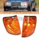 For 85-95 Mercedes Benz W124 E Class L+R 2x Amber Corner Light Turn Signal Lamp