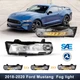Pair Fog Lights For 2018-2023 Ford Mustang LED w/DRL Squential Turn Signal Lamps
