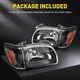 Black Replacement Head Lights + Signal Corner Lamps For 2001-2004 Toyota Tacoma