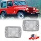 Fits Jeep 1987-1995 Wrangler YJ Clear Lens Front Turn Signal Parking Light Lamps
