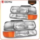 2Pcs Pair Headlights For 1999-02 Chevy Silverado 00-06 Suburban Tahoe 1500 2500