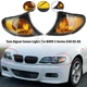 For BMW 3 Series E46 2002-2005 Pair Sedan Wagon Amber Turn Signal Corner Lights