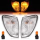 Pair For Toyota Land Cruiser 1998-2004 Front Corner Lights Lamps Clear W/bulbs
