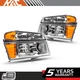 2pc Headlights Assembly For 2004-2012 Chevy Colorado GMC Canyon Chrome Headlamps 2pc Headlights Assembly For 2004-2012 Chevy Colorado GMC Canyon Chrome Headlamps