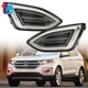 For Ford Edge 2015-2018 Front LED DRL Fog Lights Driving Lamps Driver+Passenger