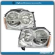 Chrome For 2005-2007 Jeep Grand Cherokee Halogen Pair Left+Right Side Headlights