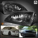 Black Fits 1994-1998 Ford Mustang Replacement Headlights Lamps Left+Right 94-98