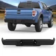 Black Steel Rear Bumper For 2009-2014 Ford F-150 F150 W/o Parking&nbsp;Sensor&nbsp;Holes