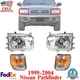 Front Headlights + Corner Lights Left & Right For 1999-2004 Nissan Pathfinder