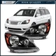 ECCPP Headlights Assembly For Honda Odyssey 3.5L 2005-2010 Pair Kit Black Amber