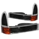 Fits 1999-2004 Ford F250 F350 00-04 Excursion Black Signal Parking Corner Lights