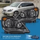 For 05-07 Honda Odyssey Replacement Headlights Bumper Lamps Assembly Pair Black
