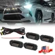 For Toyota RAV4 2019-2022 Front Grille White LED Lights Raptor Style Grill Kit