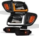 For 2001-2004 Toyota Tacoma Headlights Switchback Sequential LED Black 6-Pieces