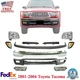 Front Bumper Chrome + Valance + Filler + Head Lights For 2001-2004 Toyota Tacoma