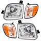 Headlights Set For Toyota Tundra 2000-2004 Headlamp Corner Lamps 4pcs Right Left