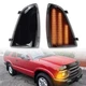 LED Front Headlight Side Marker Light Amber Turn Signal Lamp Kit for Smoked