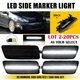 2-20X For 2010-2014 VW MK6 Golf GTI Front White LED Side Marker Light Lamp Smoke