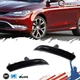 2pcs Black Lens Front Side Marker Light Housing For 2015-2017 Chrysler 200 Sedan