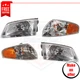 New Corner Lights and Headlights set 4 pieces for 2000-2002 Mazda 626 ES, LX