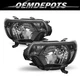 Headlights Assembly For 2012-2015 Toyota Tacoma TRD Black Clear Corner Lamps L+R