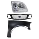 Grille Kit For 2001-2003 Ford F-150 PTM Honeycomb with RH Fender and Headlight