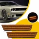 Amber Lens LED + Front Bumper Side Marker Lights For Dodge Challenger 2008-2014
