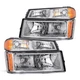 For 2004-2012 Chevy Colorado Canyon Chrome Headlights Bumper Lamp Assembly Sets For 2004-2012 Chevy Colorado Canyon Chrome Headlights Bumper Lamp Assembly Sets