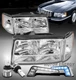 For 97-99 Cadillac DeVille Chrome Headlight Lamp +Blue DRL Signal+LED Bulb LH+RH