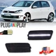 For 2010-2014 VW MK6 Golf GTI Front White LED Side Marker Light Lamp Smoked Pair