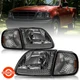  For 1997-2003 Ford F150 1997-2002 Expedition Smoke Amber Housing Headlights 