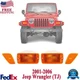 Set Of 4 Front Signal Lamp & Side Marker Lights For 2001-2006 Jeep Wrangler (TJ)