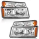 Pair Headlights For 2004-2012 Chevy Colorado GMC Canyon Halogen Headlamps Pair Headlights For 2004-2012 Chevy Colorado GMC Canyon Halogen Headlamps