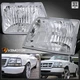Fits 1998-2000 Ford Ranger Clear Headlights Head Lamps Assembly Left+Right 98-00