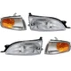 Front Headlight + Corner Light Left & Right Side For 1995-1996 Toyota Camry